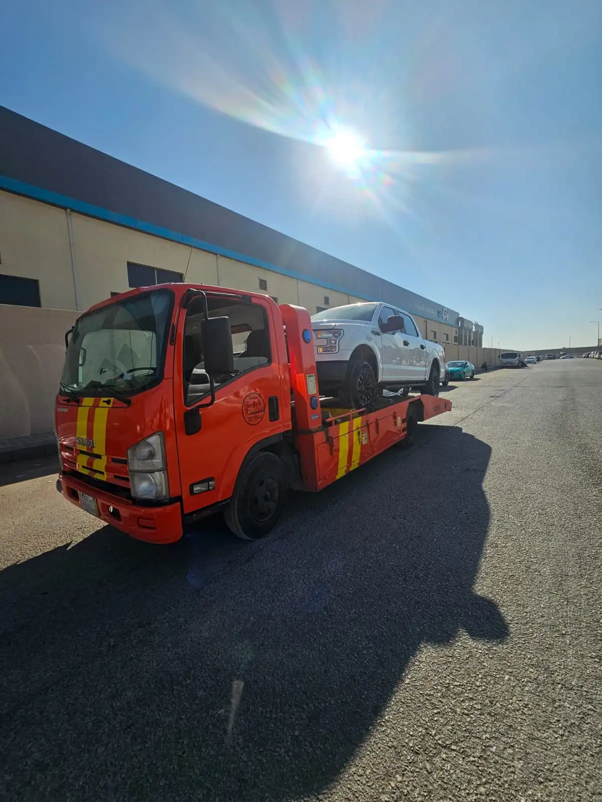 سطحة المجمعة في العمل